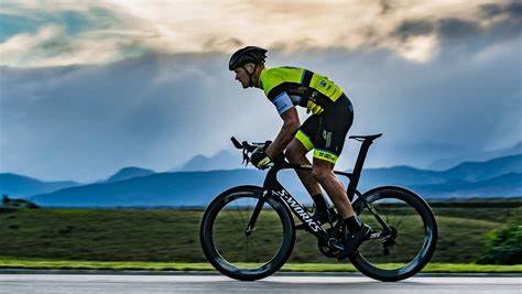 Cyclist on a clean route